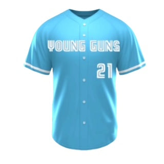 YG, Powder Blue Button-Up Jersey