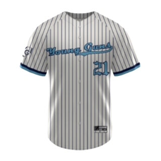 YG, Cream Pinstripe Button-Up Jersey