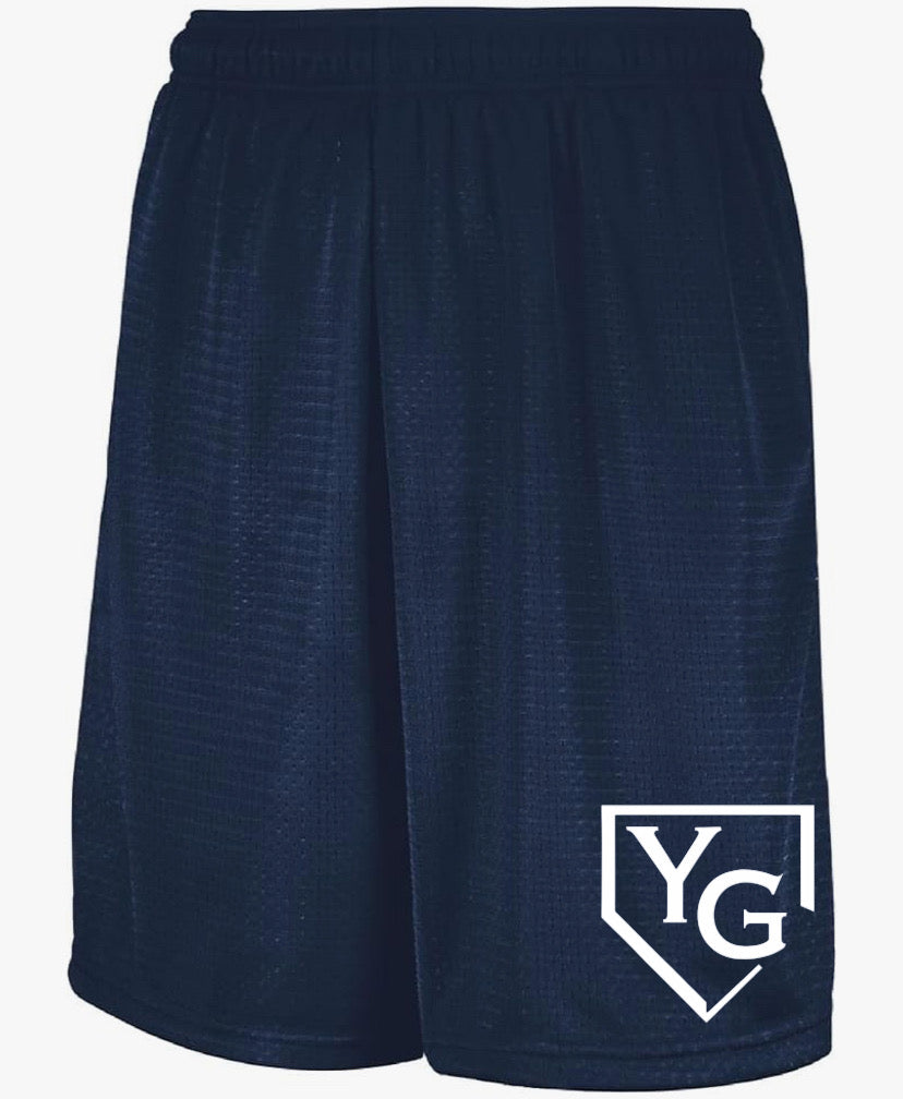 YG Mesh Shorts (white & navy)