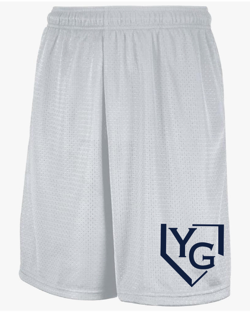 YG Mesh Shorts (white & navy)