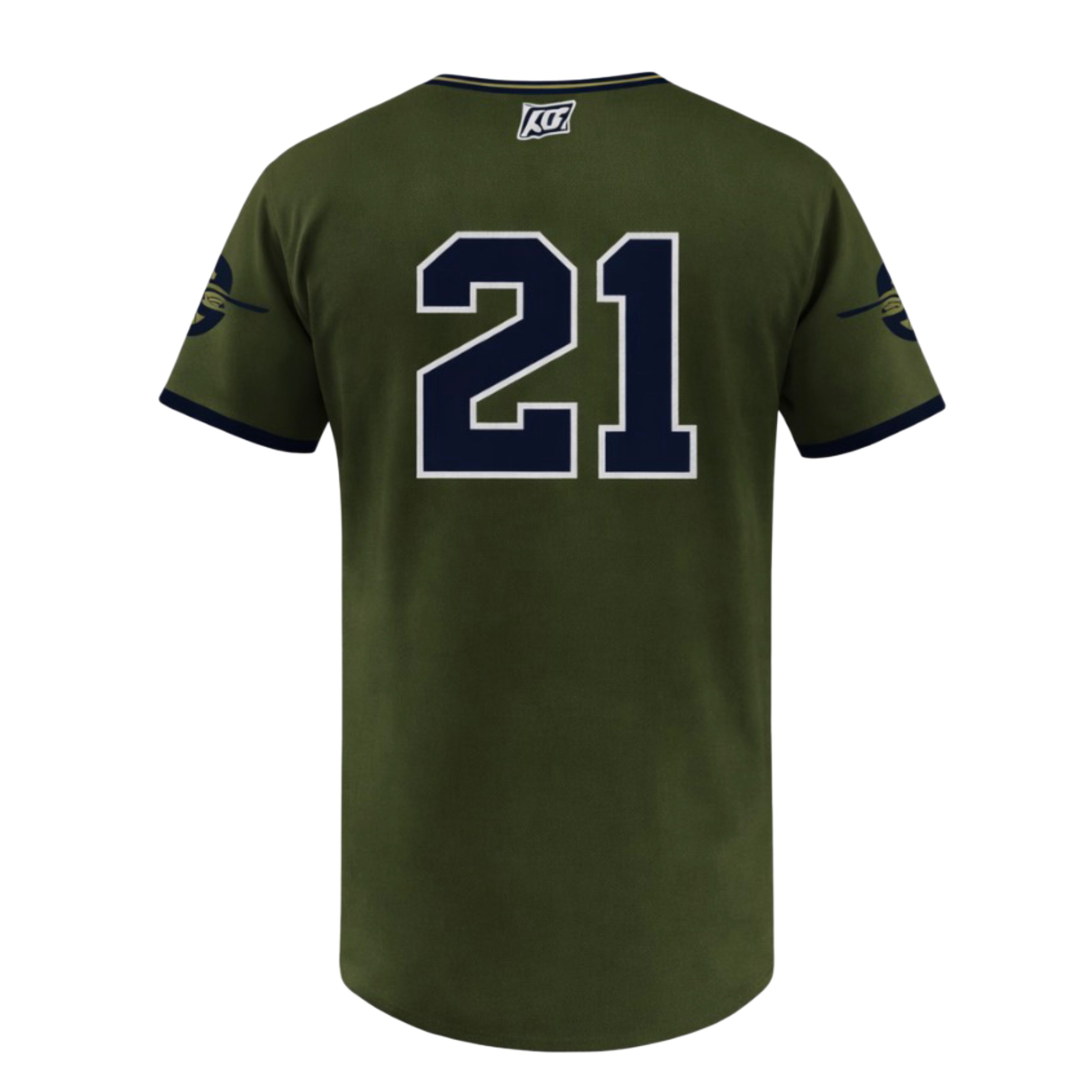 YG, Army Green Button-Up Jersey