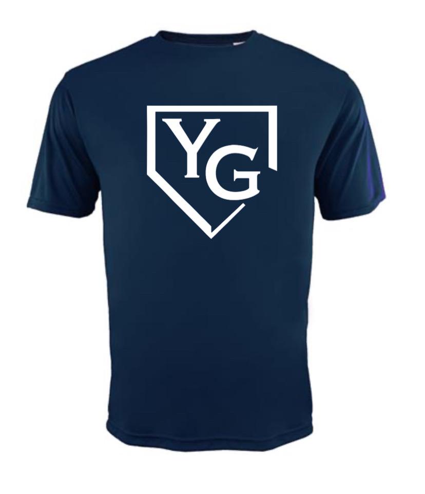 Short Sleeve Dri-fit (YG)( white & navy)