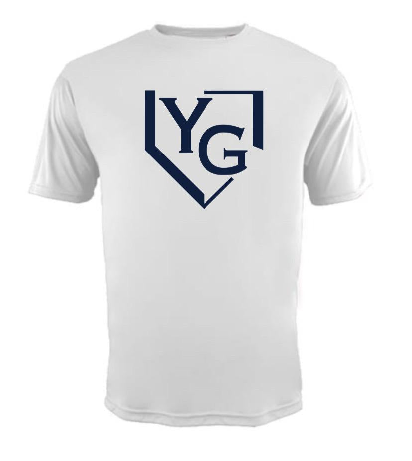 Short Sleeve Dri-fit (YG)( white & navy)